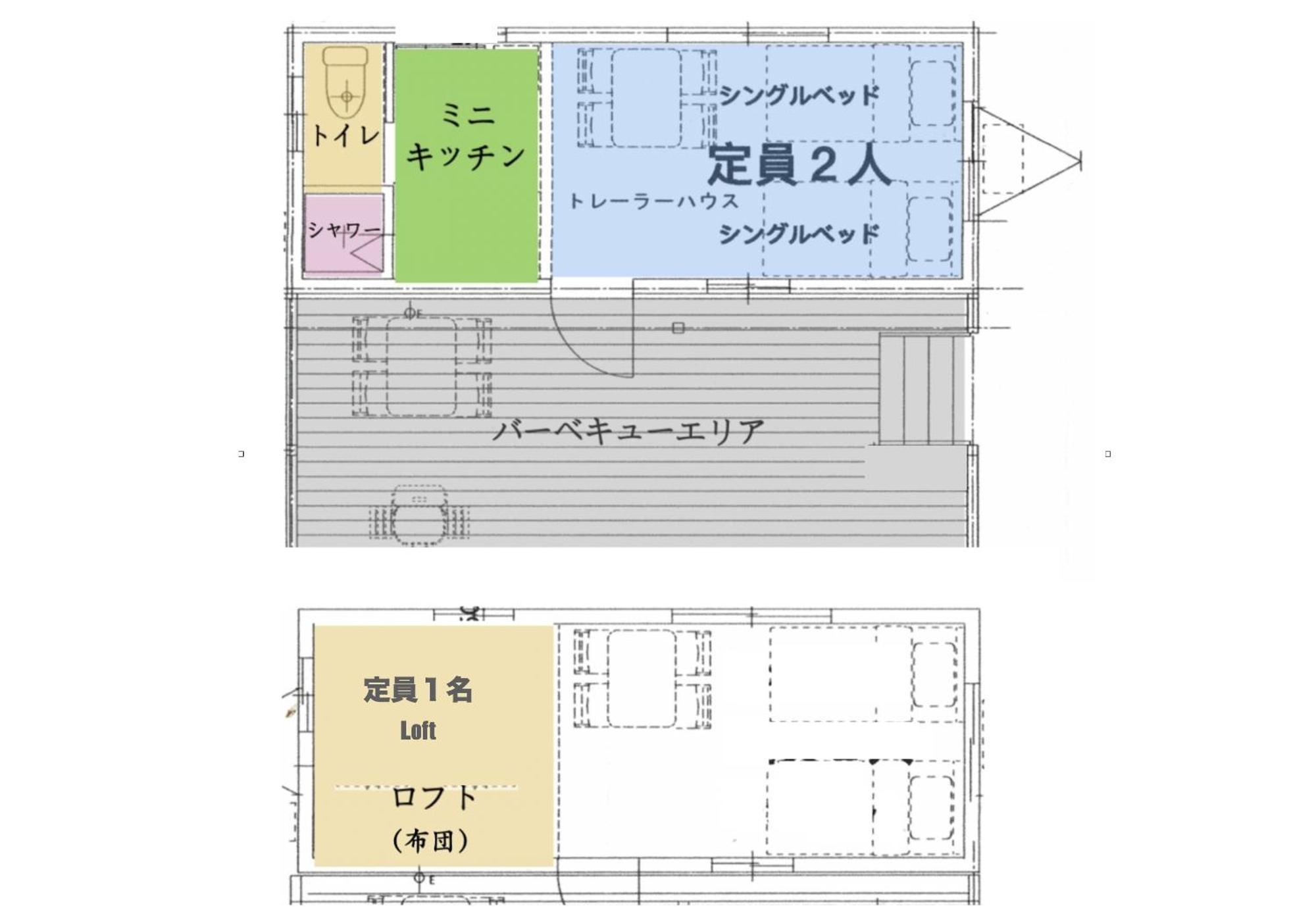 Necoana Glamping富士山景BBQトレーラーヴィラ Fujikawaguchiko Eksteriør billede